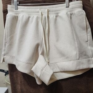 DSG Cream Flecked Drawstring Athletic Shorts